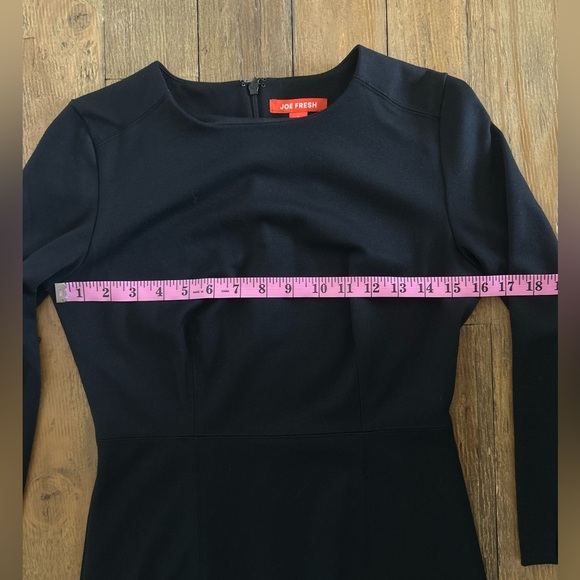 JOE FRESH Black 3/4 sleeves Jersey Cotton Mini  Dress Basic Minimalist Classic - Picture 5 of 8